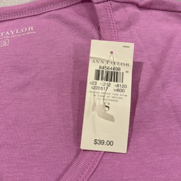 Ann Taylor NWT Long Sleeve Top, size Small in 60/40 Pima and Modal cotton. - Picture 3 of 5